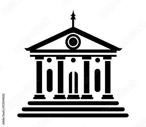 Classic building facade with columns and pediment, representing government, education, or historical institutions.