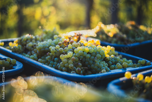 Tableau sur toile Green vine grapes