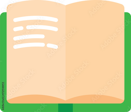 Open Book Vector Illustration