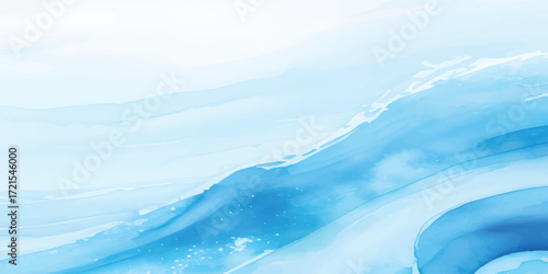 Soft Light Blue Watercolor Ocean Wash with Gentle Wave Texture and Misty Abstract Gradient for Elegant Digital Backgrounds