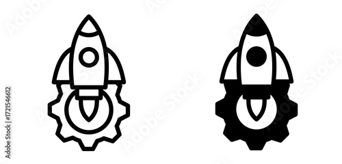 Tech Startups Icon Collection Line & Mixed Style