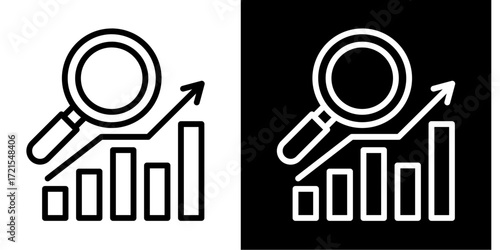 Trend Analysis  Icon Set White Style Collection