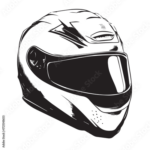 motorcycle helmet isolated on white
