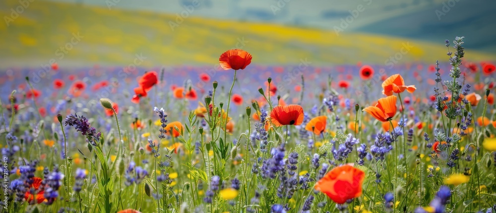 Fototapeta premium Colorful wildflower meadow