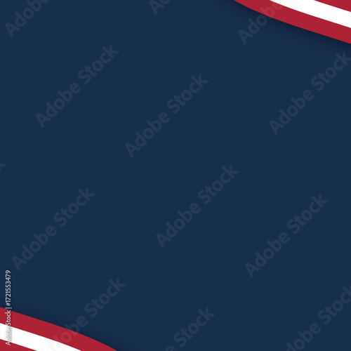  Abstract patriotic background with red white and blue wavy stripes