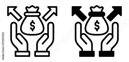 Venture Funding Icon Collection Line & Mixed Style