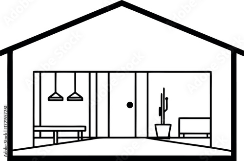sketch of a house
