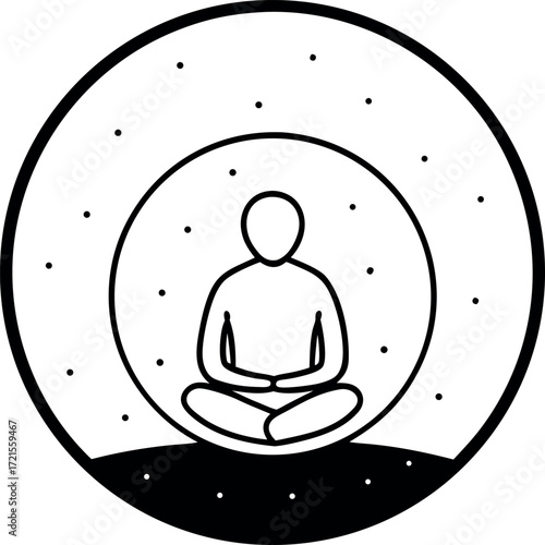 yoga meditation icon