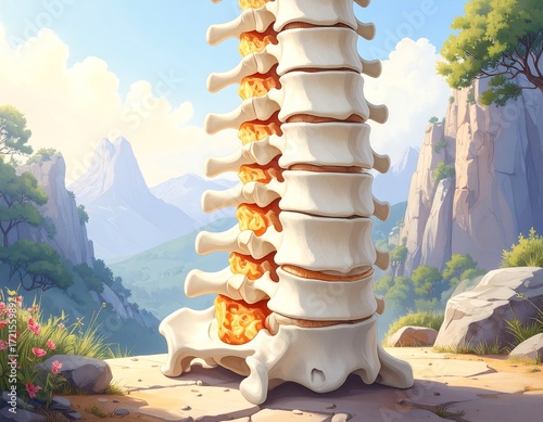 Spine anatomy illustration