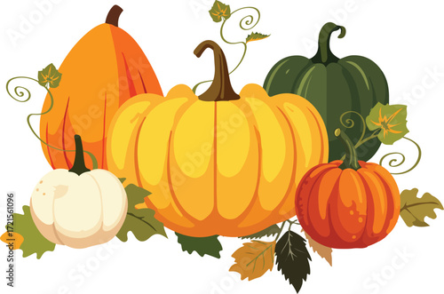 Assortment of pumpkins and gourds