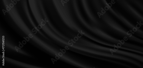 Black Satin Fabric Texture Background