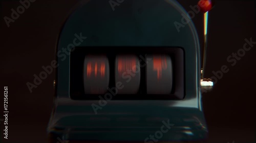 3D slot machine spins car dashboard warning lights, symbolizing risk, chance and uncertainty in car purchase and ownership.