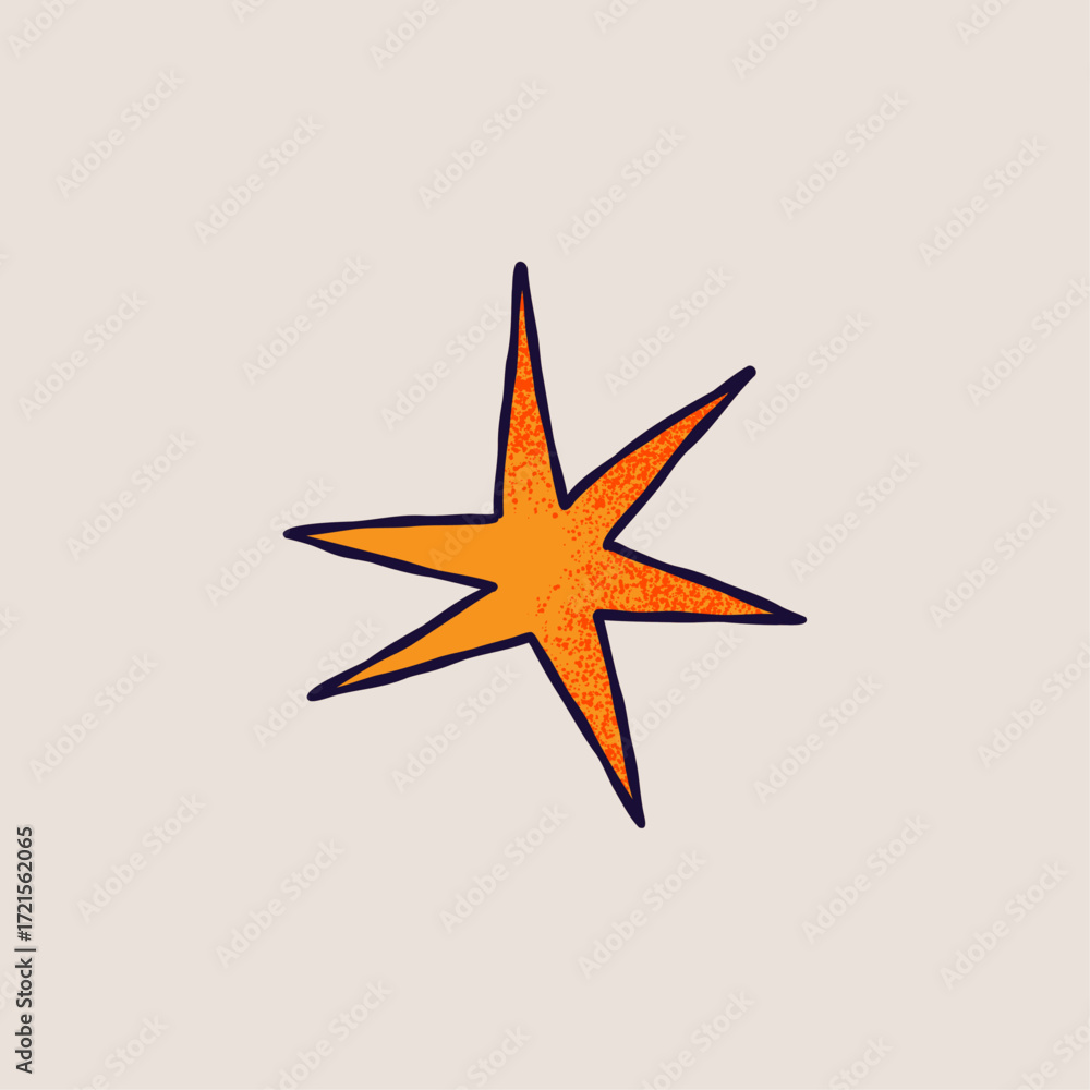 Obraz premium Star Orange Illustration