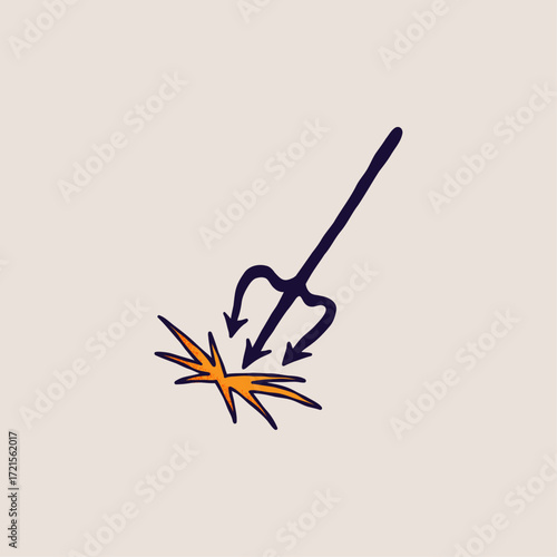 Pitchfork Spark Illustration