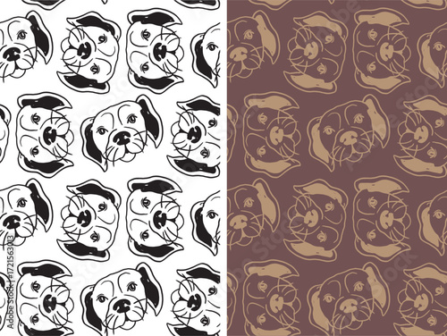 Trendy hand drawn doodle pattern with dog. Lettering for t-shirt design, mug print, bag print, clothes fashion. 100% hand drawn vector image.