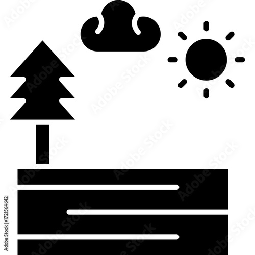Lakeside Icon Vector Element