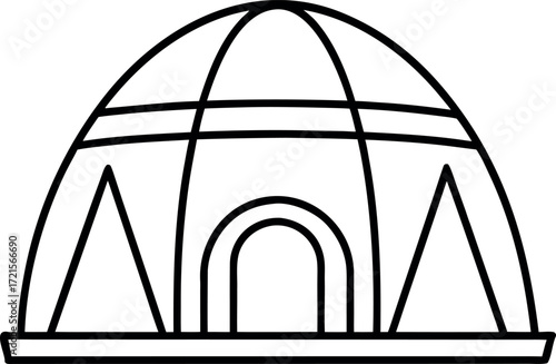 silhouette of the gate