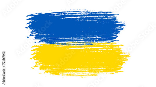 Ukrainian national flag in grunge style