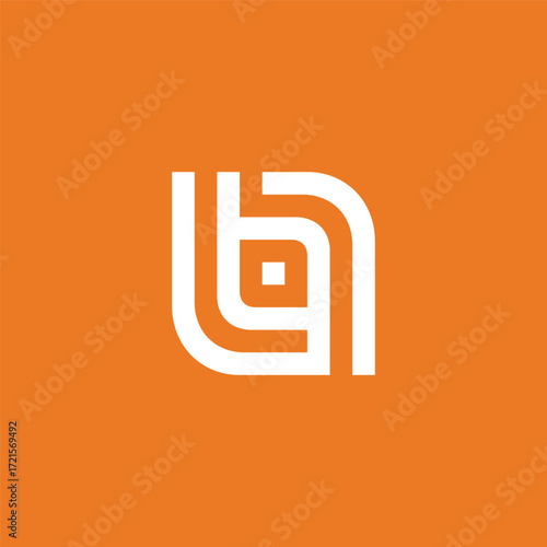 Abstract Geometric Letter b bg bq Logo Design Vector Template