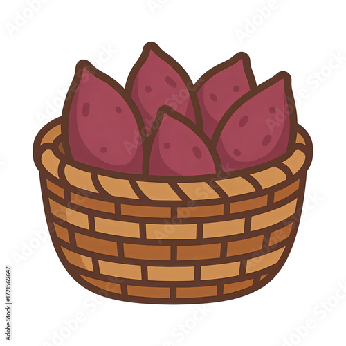 かご入りさつまいも｜Basket of Sweet Potatoes