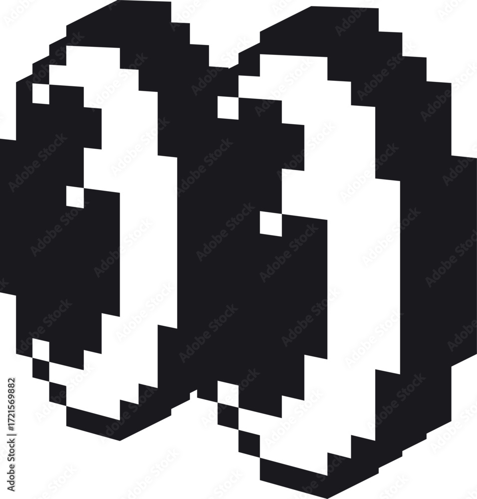 Obraz premium Pixelated Googly Eyes