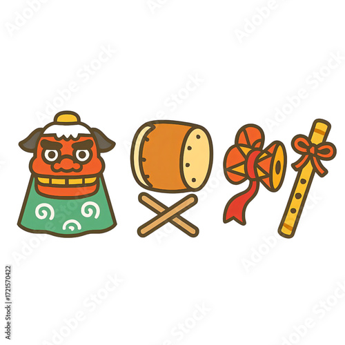 獅子舞と祭りの楽器｜Shishimai and Festival Instruments