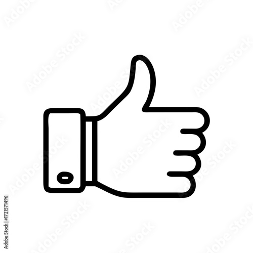 Hand gesture showing thumbs up, symbolizing approval and positivity, with a clean background emphasizing the gesture's significance in communication and social interactions