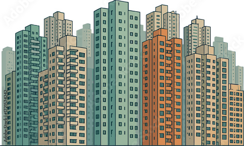 Central Hong Kong boasts many tall residential buildings