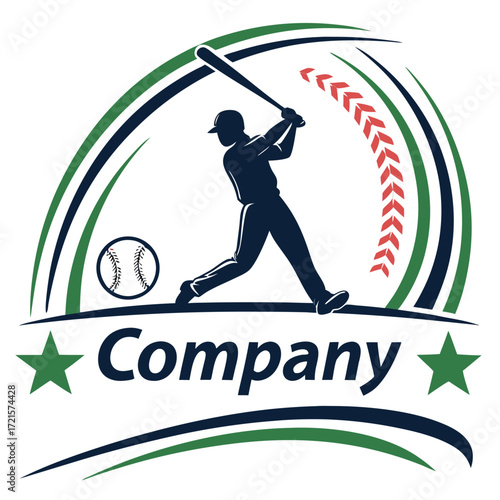 Solid Vector Icon for Baseball