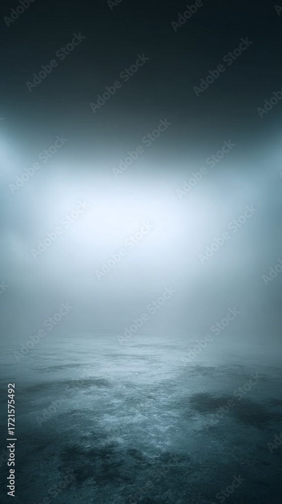Fototapeta premium This ethereal studio backdrop combines fog and ambient light to craft a mystical, dreamlike environment suitable for portrait and product photography, adding an atmospheric, enchanting touch, 200