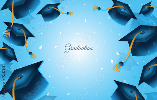Graduation Hat Background