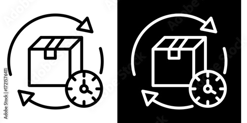 Product Lifecycle  Icon Set White Style Collection
