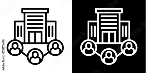 Enterprise Architecture  Icon Set White Style Collection
