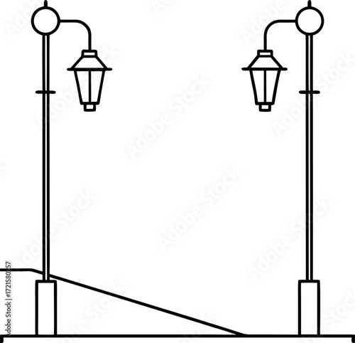 street lamp vector illustration