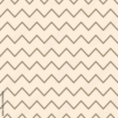 Taupe rounded zigzag lines over a cream background in a seamless pattern. Perfect for soft, neutral, and minimal design applications across print and digital formats.