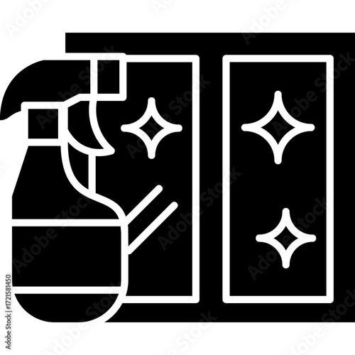 Window Cleaner Icon Vector Element