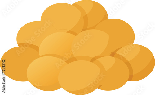 Vector illustration of raw chickpeas a healthy legume ingredient for food and recipes