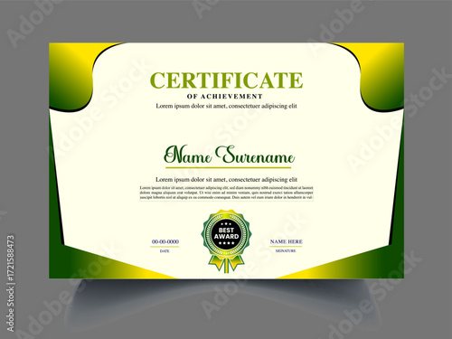 printable, customizable academic certificate design templates