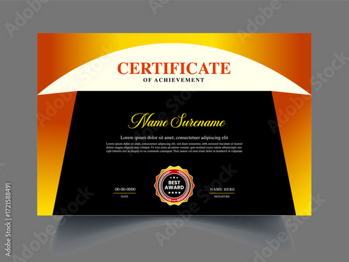 printable, customizable academic certificate design templates