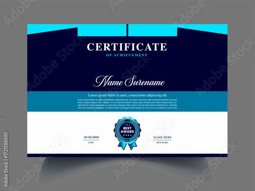 printable, customizable academic certificate design templates