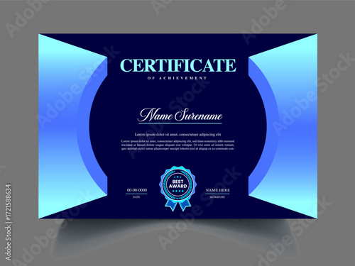 printable, customizable academic certificate design templates
