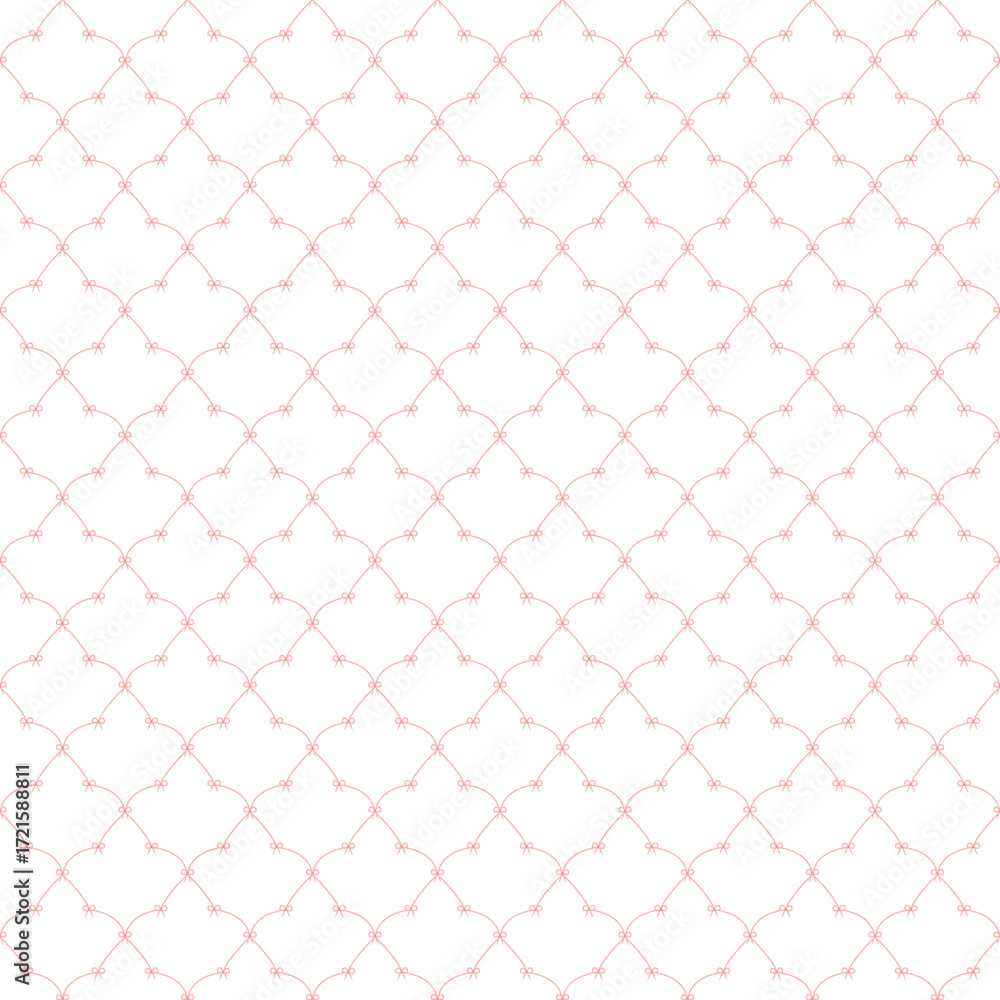 Naklejka premium Ribbon link seamless pattern