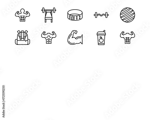 Gym Line Vector Icons
