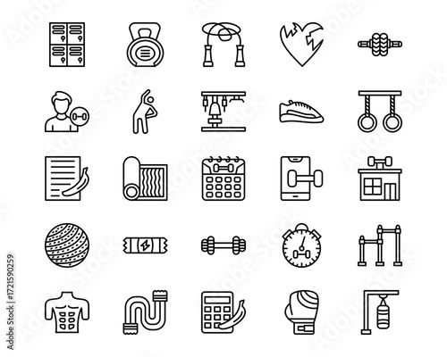 Gym Line Vector Icons