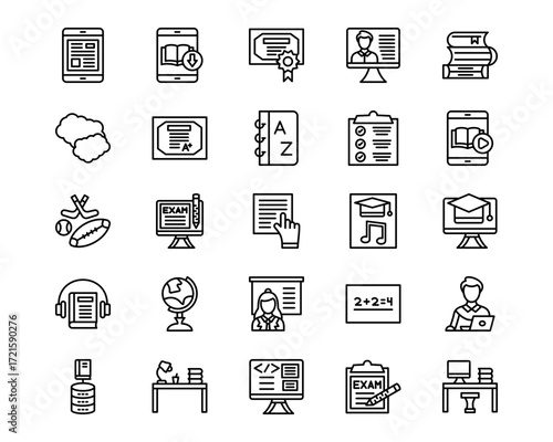 Learning Line Vector Icons