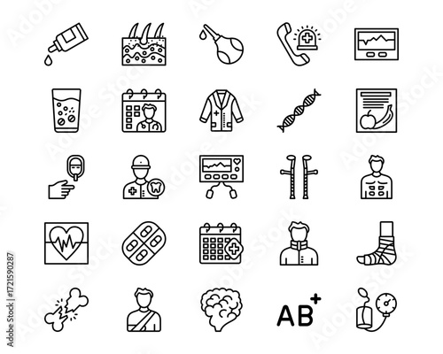 Medicine Line Vector Icons