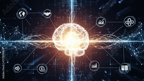 Wallpaper Mural Concept Of Artificial Intelligence And Digital Transformation With Brain Network Torontodigital.ca