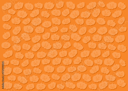 ハロウィンのかわいいカボチャ模様イラスト