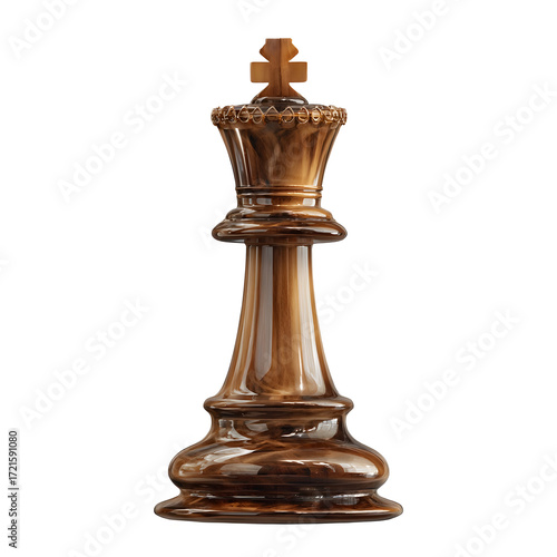 Chess Piece King Classic Board Game Strategy Symbol isolated on transparent background