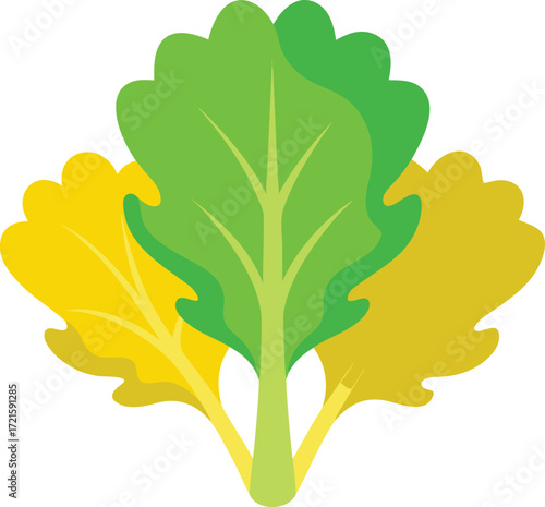 Vibrant mustard greens vector illustration scalable leafy vegetable eps icon